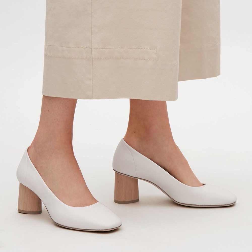 COS Leather Square Toe Pumps